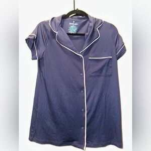 NWOT Tommy John navy button up pajama top S soft comfy sleepwear
